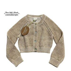NEW Egg By Susan Lazar 24m Metallic Gold Hanna Cardigan